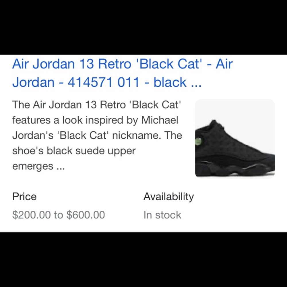 Jordan 13 black cat